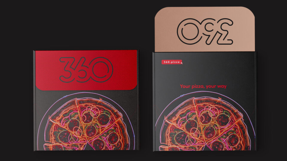 Obal roku 2022: pizza box 360 Pizza propojuje konstrukci a grafiku