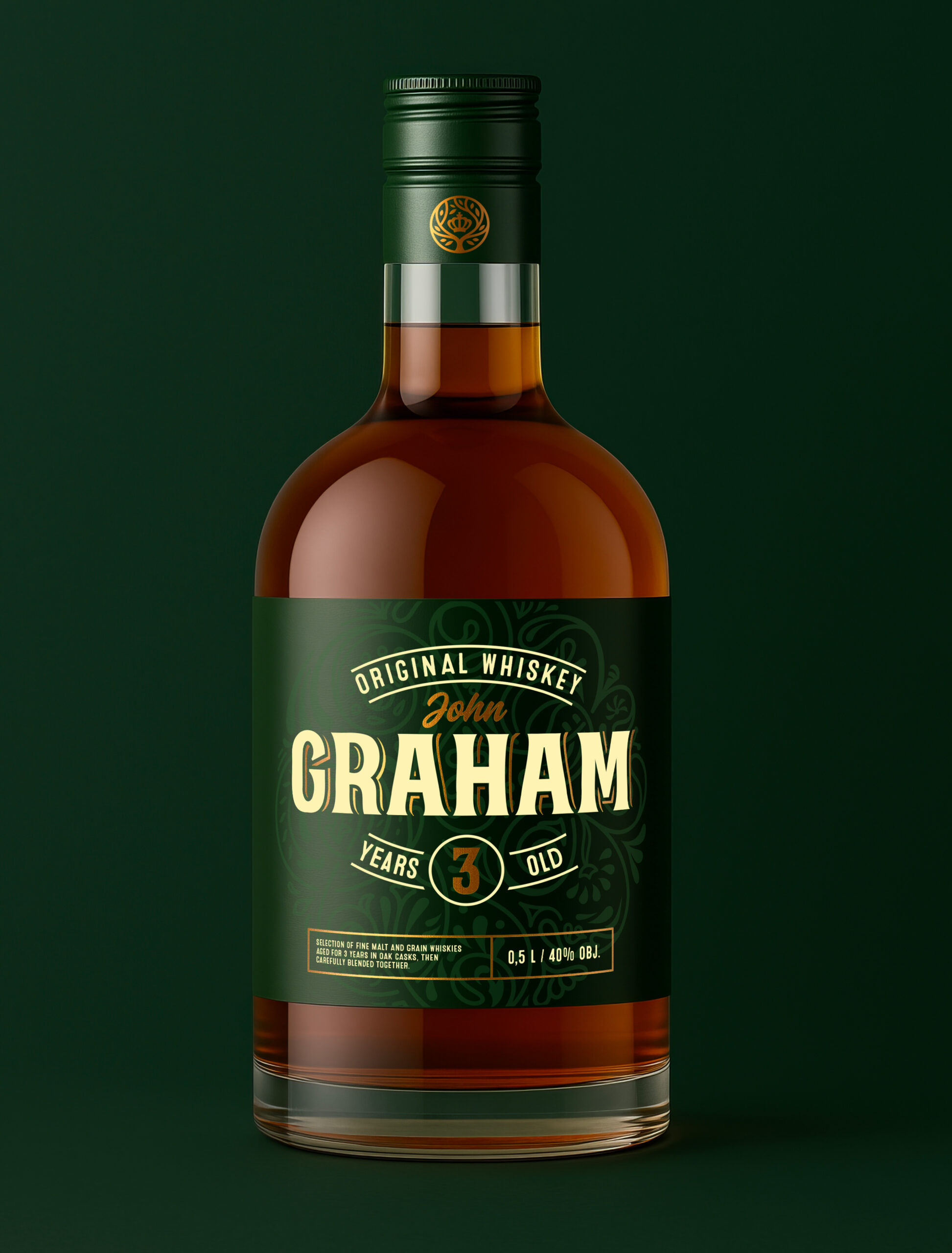 Láhev Graham s etiketou Královská palírna
